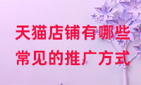 天貓店鋪有哪些常見的推廣方式？