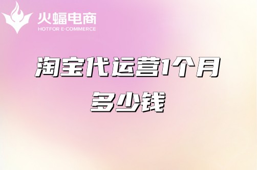 淘寶代運(yùn)營1個月多少錢